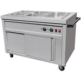 Mobile Bain Marie Top Hot Cupboard 1085mm With 6 Gn Pans | Vmgn3 As
