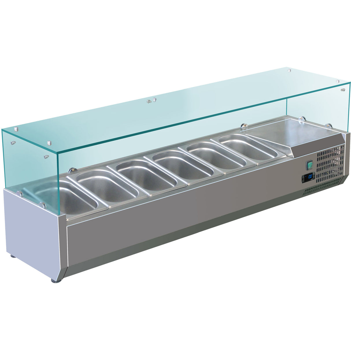 Refrigerated Servery Prep Top 1400mm 6x Gn1/4 Depth 330mm |  Thv1400/330