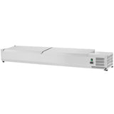 Refrigerated Servery Prep Top 2000mm 9x Gn1/3 Depth 380mm Stainless Steel Lid |  Thvd2000/380