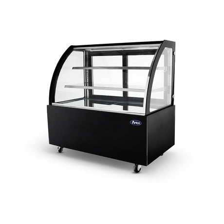 Atosa 1200mm Wide Refrigerated Curved Fronted Showcase with Sliding Door Access