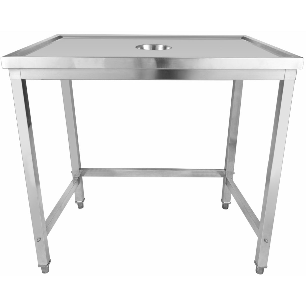 Professional Waste Disposal Table Stainless Steel 4 Side Up Marine Edge 1800x700x900mm | Whdw18070