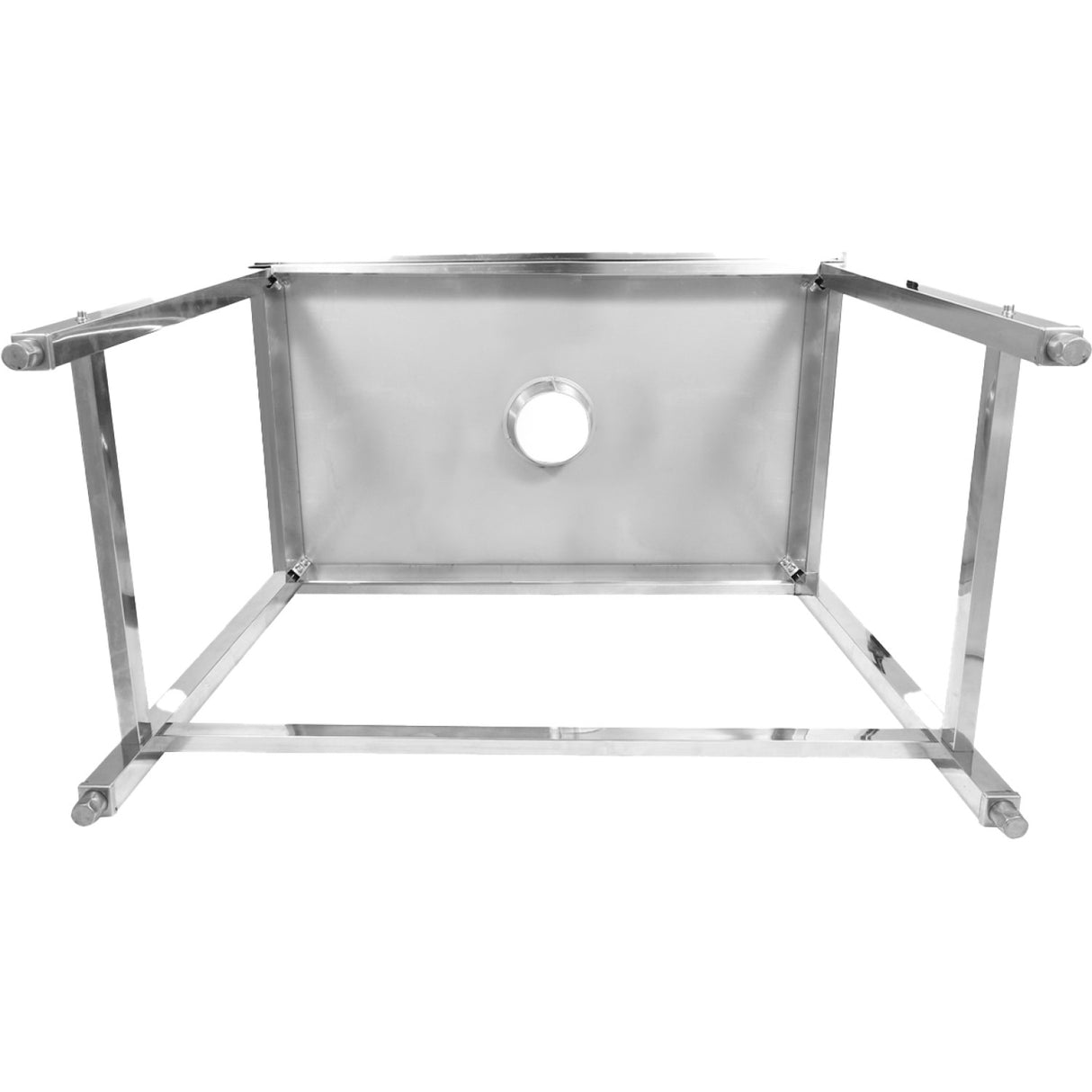 Professional Waste Disposal Table Stainless Steel 4 Side Up Marine Edge Backsplash 1400x700x950mm | Whdw14070 B