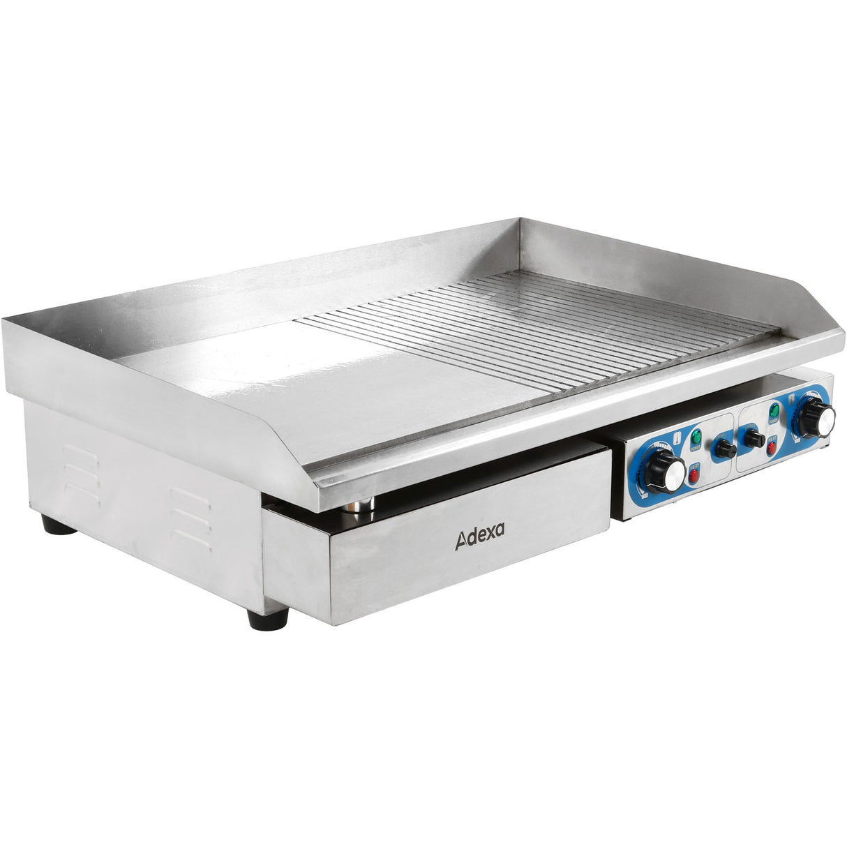Commercial Griddle Smooth/Ribbed 728x393mm 2 Zones 4.4k W Electric |  Wheg820 Afr