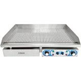 Commercial Griddle Ribbed 728x393mm 2 Zones 4.4k W Electric | Wheg820 Ar