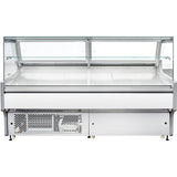 Serve Over Deli Counter White Front Straight Glass Front Width 2580mm | Bluel134
