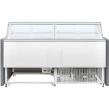 Serve Over Deli Counter White Front Straight Glass Front Width 2580mm | Bluel134