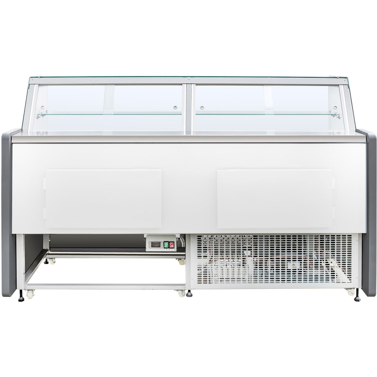 Serve Over Deli Counter White Front Straight Glass Front Width 1580mm | Bluel130