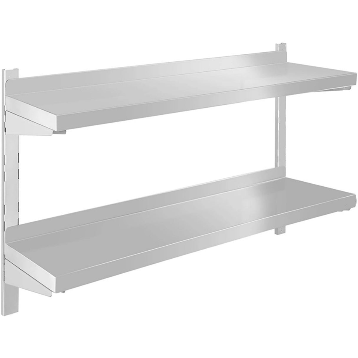 Wall Shelf 2 Levels 1800x400x600mm Stainless Steel |  Wm18040 B