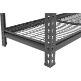 Professional Heavy Duty Wire Shelving Unit 2000x600x1830mm 4 Shelves Black |  Fuji402