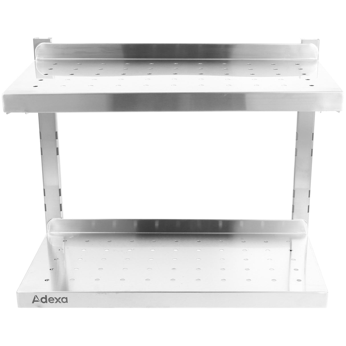 Wall Shelf Perforated 2 Tiers Stainless Steel 1800x300x600mm |  Wswb30180 P