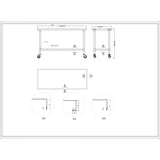 Commercial Mobile Stainless Steel Work Table Bottom Shelf 1500x600x900mm |  Wt60150 Gmobile