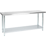 Commercial Stainless Steel Work Table Bottom shelf 2100x700x900mm |  WT70210G