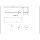 Commercial Stainless Steel Work Table No Bottom Shelf With Upstand 2100x600x900mm |  Wt60210 Gbnu