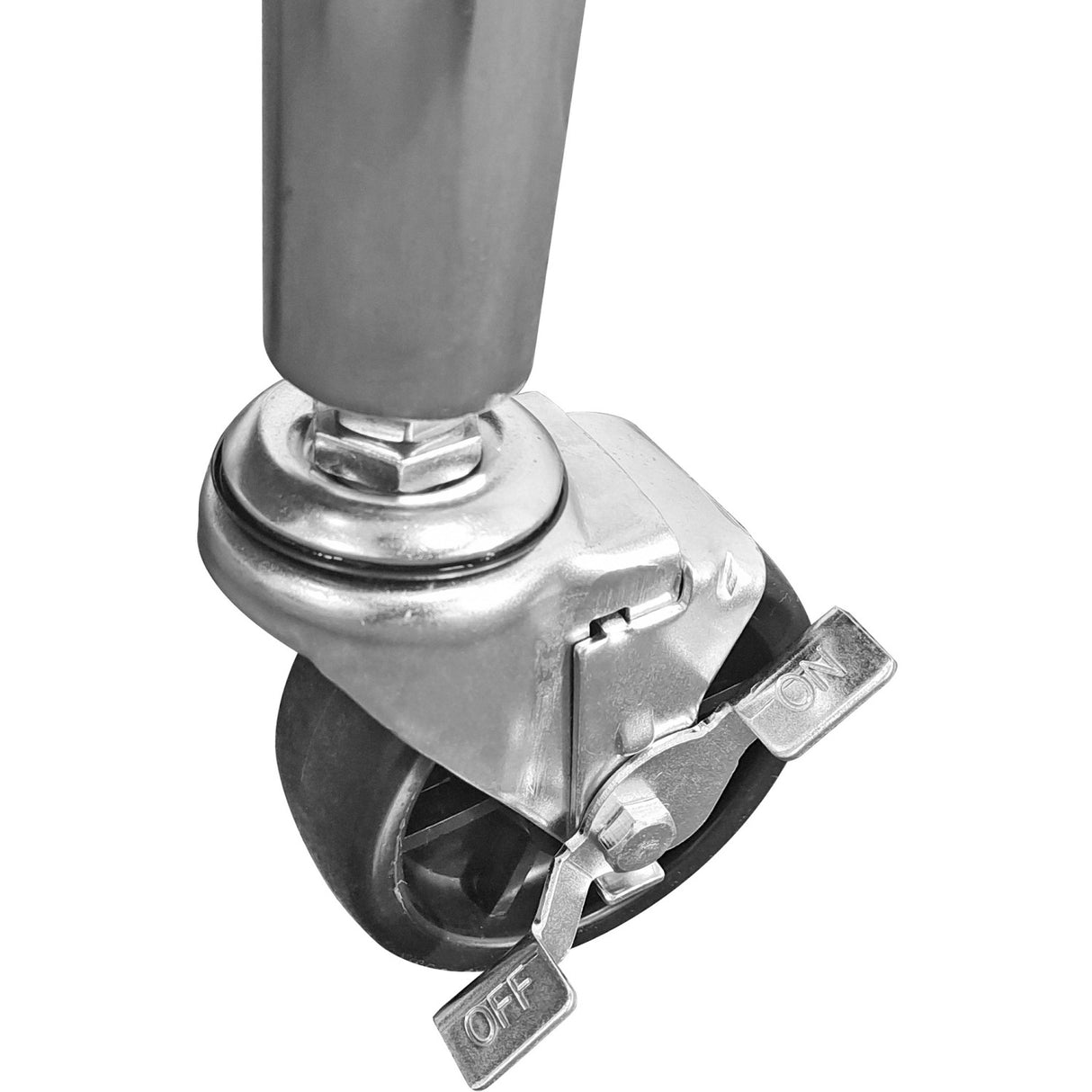 Commercial Mobile Work Table With Adjustable Feet Stainless Steel Bottom Shelf Rear Upstand 600x600xx850/930mm | Wt6060 C