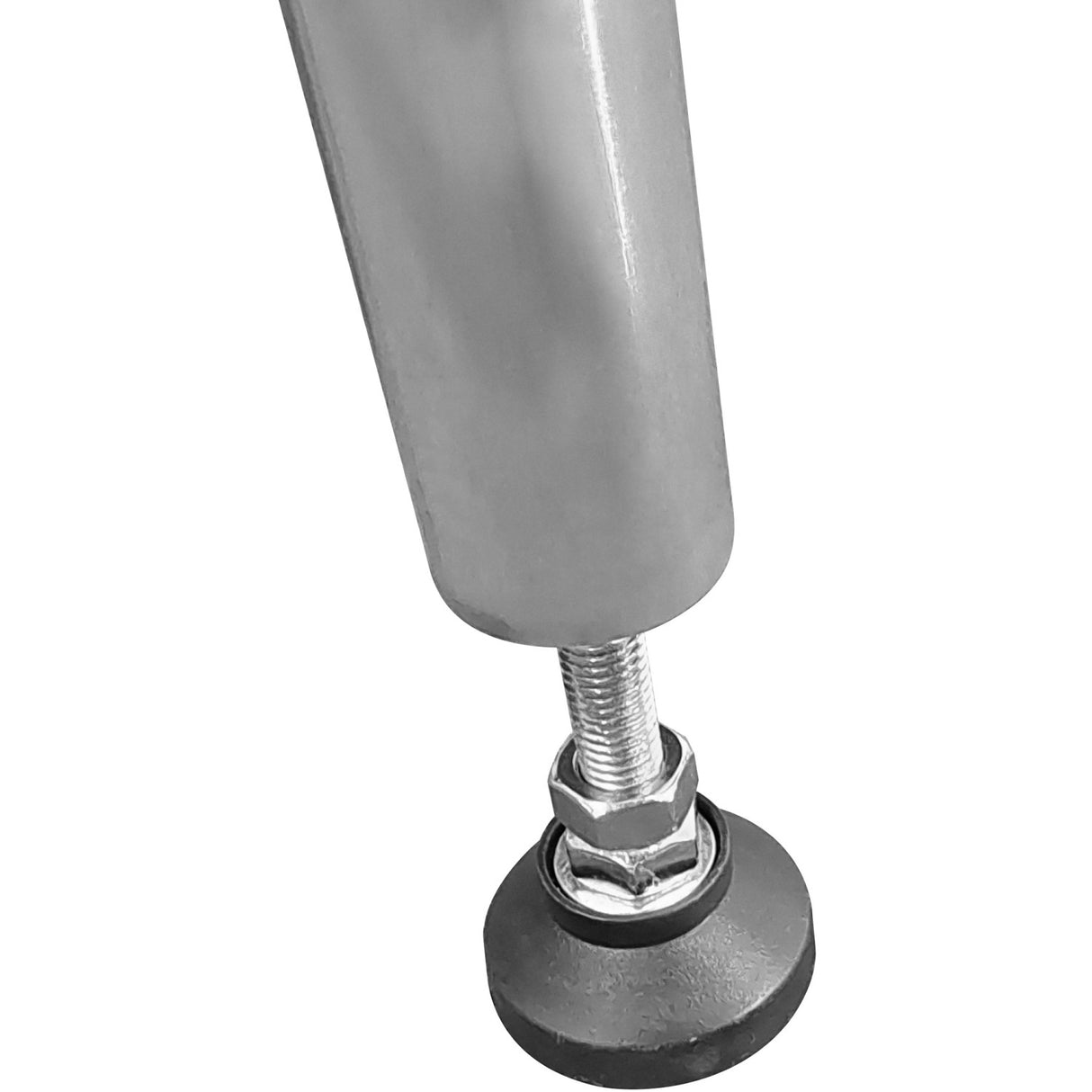 Commercial Mobile Work Table With Adjustable Feet Stainless Steel Bottom Shelf Rear Upstand 600x600xx850/930mm | Wt6060 C