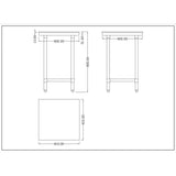 Commercial Stainless Steel Cutting Board Table 600x600x900mm |  WTC60602G