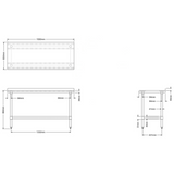 Commercial Work Table Stainless Steel Rear Upstand Bottom Shelf 1500x600x900mm |  Wtg600 X150050 R