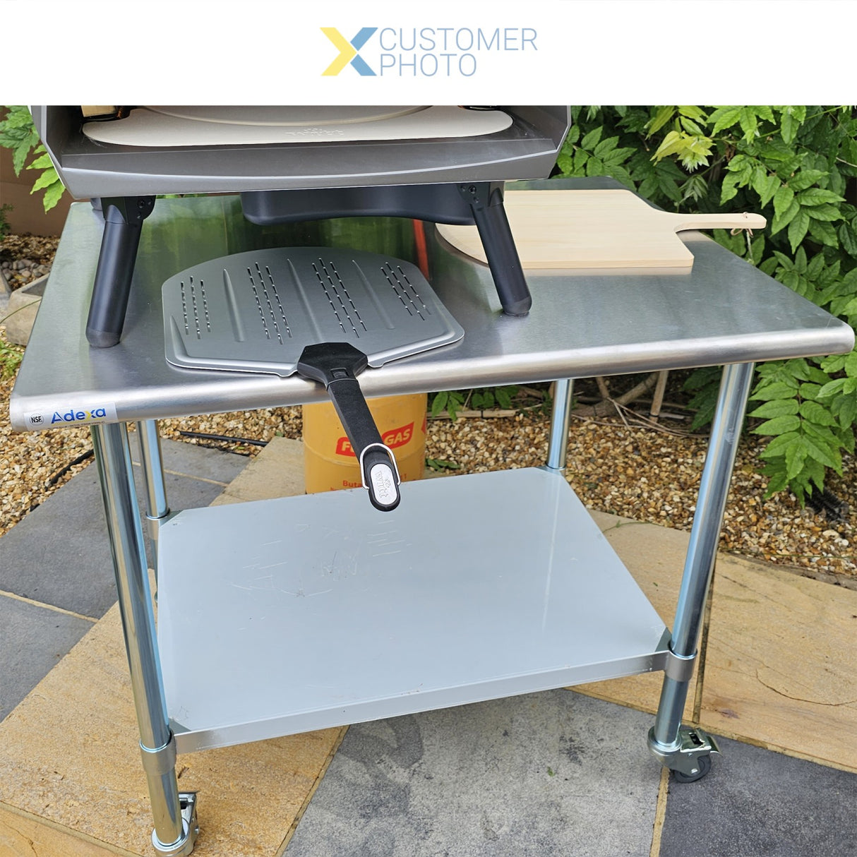 Commercial Mobile Work Table Stainless Steel Bottom Shelf 1000x750x900mm |  Wtg750 X1000 C
