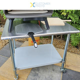 Commercial Mobile Work Table Stainless Steel Bottom Shelf 1000x750x900mm |  Wtg750 X1000 C