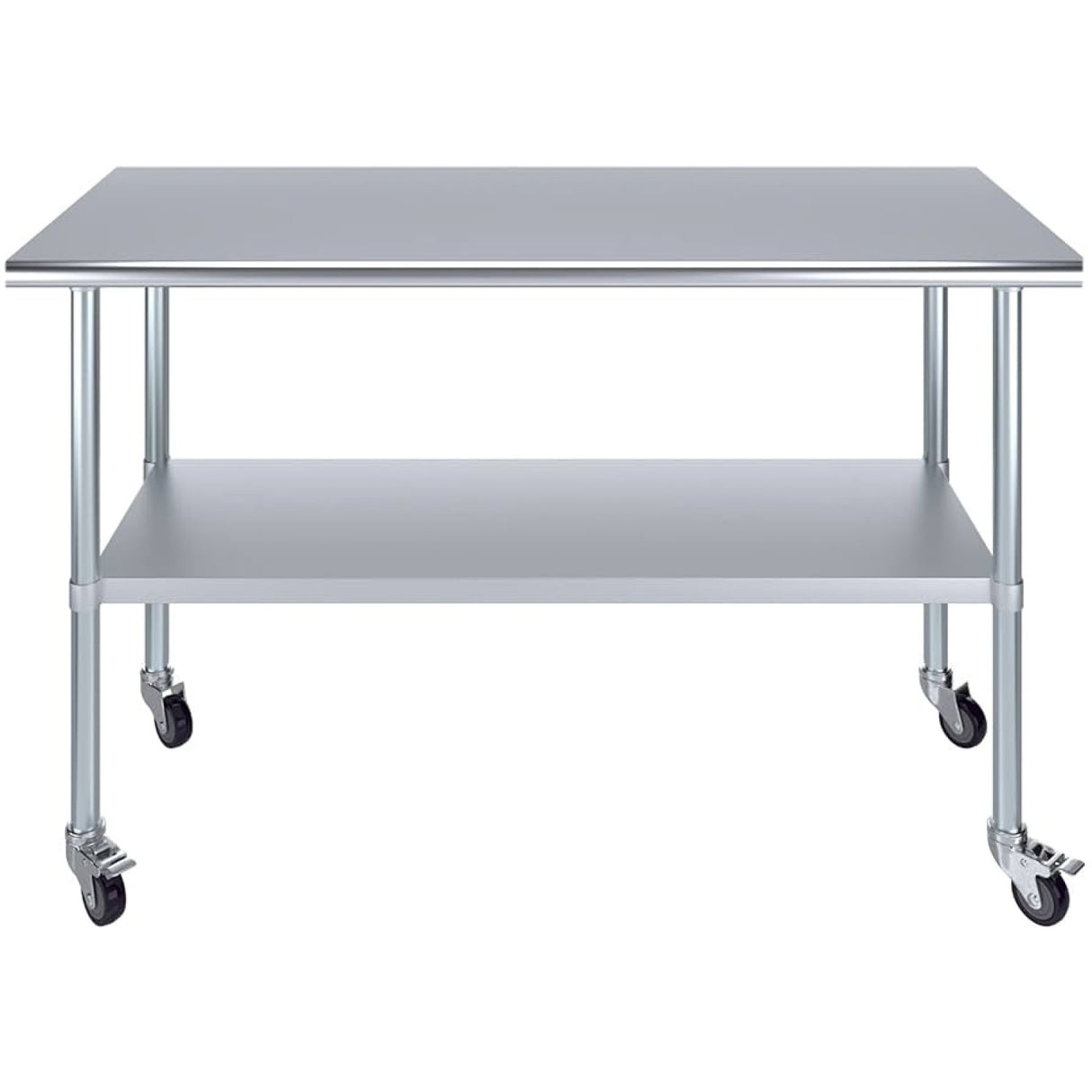 Commercial Mobile Stainless Steel Work Table Bottom shelf 1800x700x900mm |  WT70180GMOBILE