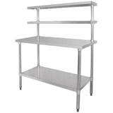 Stainless Steel Prep table 1500mm Width 2 x Top Shelf & 1 x Undershelf |  WTS60150