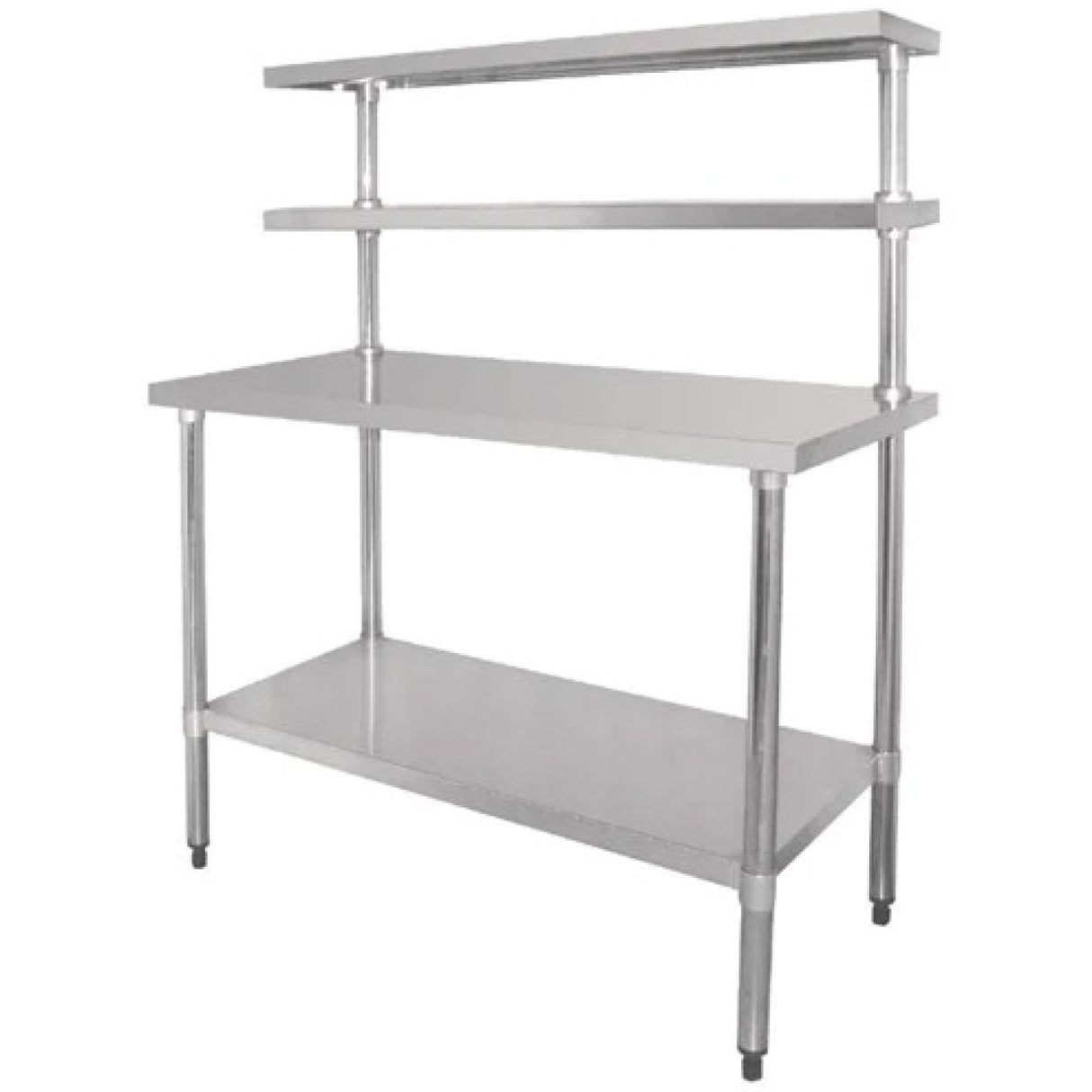 Stainless Steel Prep table 1800mm Width 2 x Top Shelf & 1 x Undershelf |  WTS60180