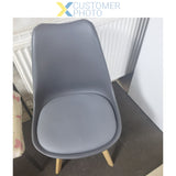 Side Dining Chair Padded Seat Grey |  Ww003 G