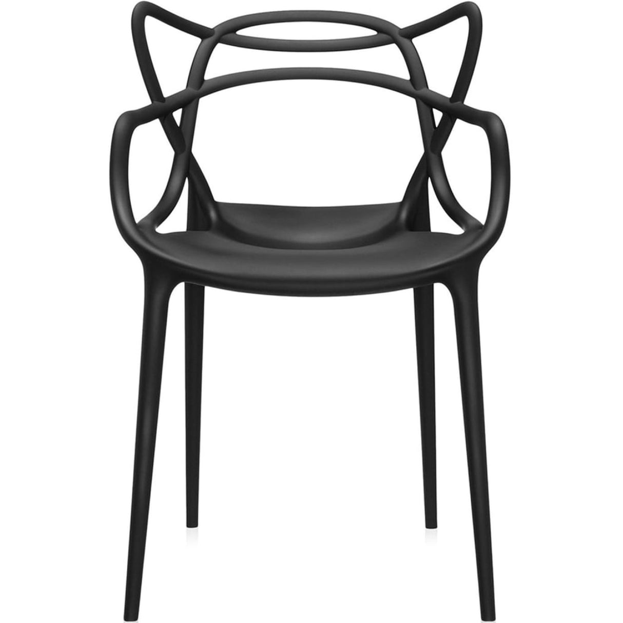 Bistro Dining Arm Chair Plastic Black Indoors & Outdoors |  WW023BLACK