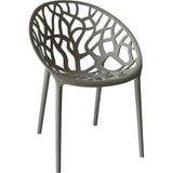 Bistro Dining Chair Plastic Grey Indoors &Amp; Outdoors |  Ww030 Grey