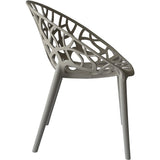 Bistro Dining Chair Plastic Grey Indoors &Amp; Outdoors |  Ww030 Grey