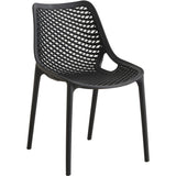 Bistro Dining Chair Plastic Black Indoors & Outdoors |  WW036BLACK