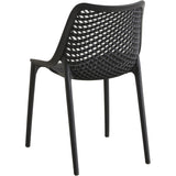 Bistro Dining Chair Plastic Black Indoors & Outdoors |  WW036BLACK