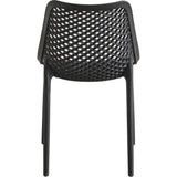 Bistro Dining Chair Plastic Black Indoors & Outdoors |  WW036BLACK