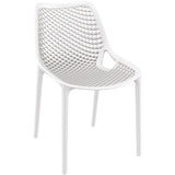 Bistro Dining Chair Plastic White Indoors & Outdoors |  WW036WHITE