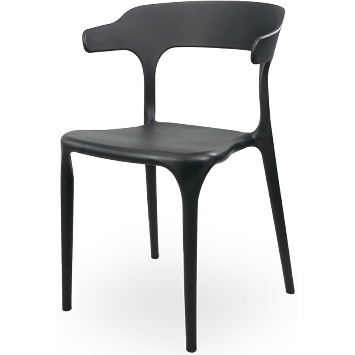 Bistro Dining Chair Plastic Black Indoors &Amp; Outdoors |  Hypp04