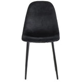 Velvet Dining Chair Black |  Ww088