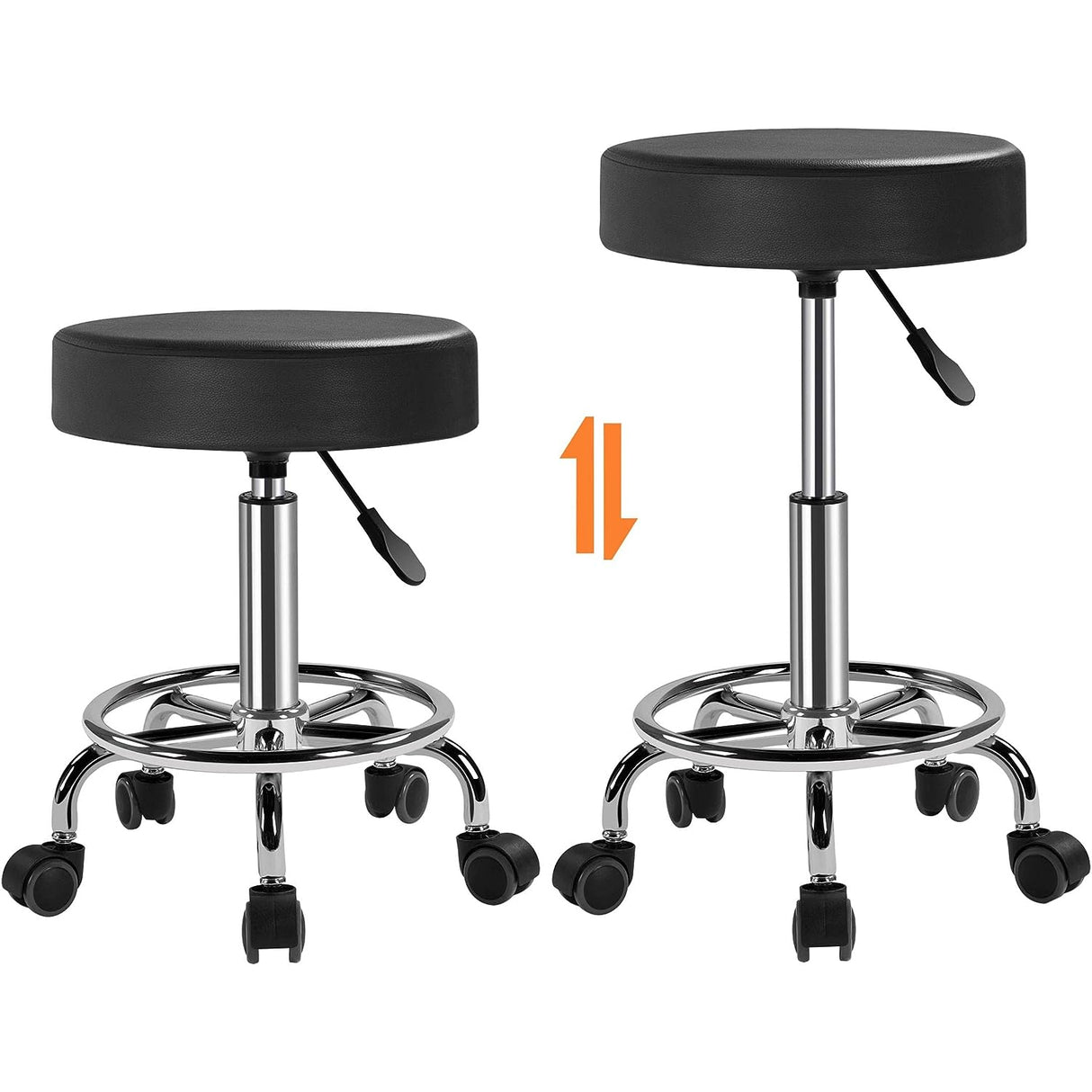 Black Height Adjustable Swivel Stool |  WW115