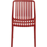 Bistro Dining Chair Plastic Red Indoors &Amp; Outdoors |  Ww6076 Red