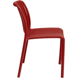 Bistro Dining Chair Plastic Red Indoors &Amp; Outdoors |  Ww6076 Red