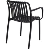 Bistro Dining Chair Plastic Black Indoors &Amp; Outdoors |  Ww6077 Black