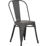 4pcs Bistro Dining Chair Steel Dark Grey Indoors | Ww60 G