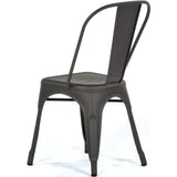 4pcs Bistro Dining Chair Steel Dark Grey Indoors | Ww60 G
