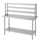 141058 - Stainless Steel Triple Tier Overshelf for Prep Tables 1800 mm Wide