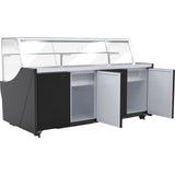 Serve Over Deli Counter Black Front Straight Glass Front Width 1520mm | Yfcsc1520 V1