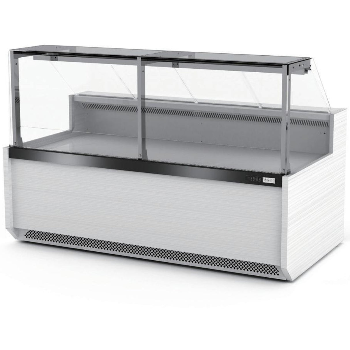 Serve Over Deli Counter Front Straight Glass Front Width 2580mm White |  Yfcsc2580 T1 White