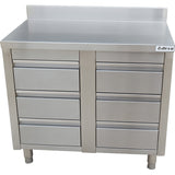 Commercial Stainless Steel Cabinet With 6 Drawers 1000×600×900mm | Yl4 Ds106 A