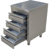Commercial Stainless Steel Cabinet With 4 Drawers 500×600×900mm | Yl4 Ds56