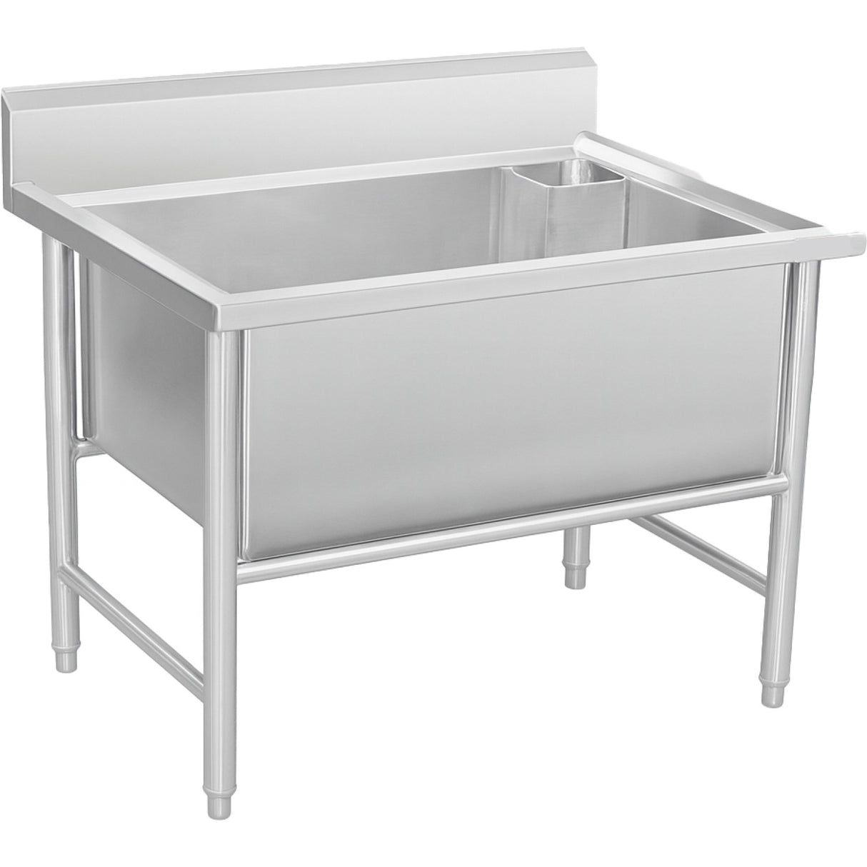 Commercial 1 Bowl Stainless Steel Sink With Splashback 1000x700x950 | Yls107 Bm1