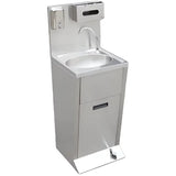 Stainless Steel Foot Operated Hand Wash Sink With Dispenser Panel 430x400x1250mm | Yls46 H