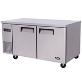 Atosa YPF9027GR Two Door Undercounter Freezer 270ltrs